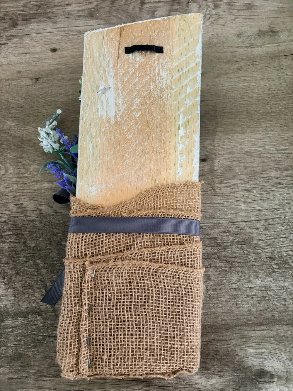 Rustic Burlap Lavender Bundle with Gray Ribbon - Home Bath